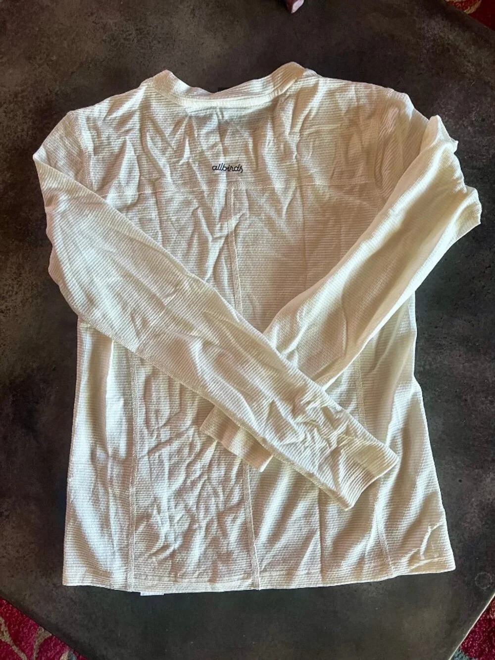Allbirds Natural Run Long Sleeve Tee Natural White S